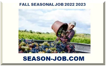 FALL SEASONAL JOB 2026