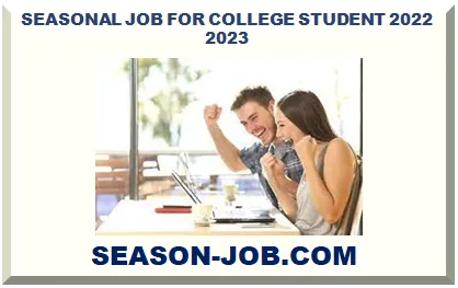 SEASONAL JOB FOR STUDENT 2026
