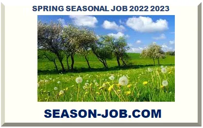 SPRING SEASONAL JOB 2026