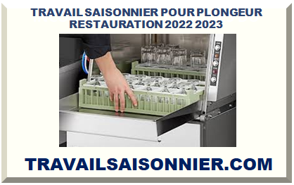 TRAVAIL SAISONNIER POUR SERVEUR 2024