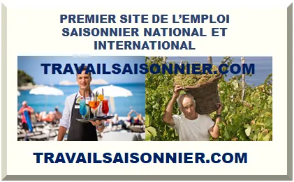 TRAVAIL SAISONNIER 2025